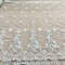 1 Yard 52 Inch Silver Beaded and Corded Bridal Lace Fabric Embroidered on Polyester Net Mesh 52 Inches Width